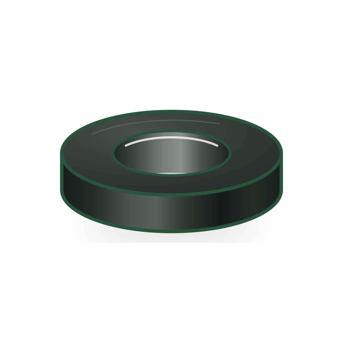 Distanzscheibe M3 – 6 × 3,2 × 1 mm – PETG Schwarz | adena365