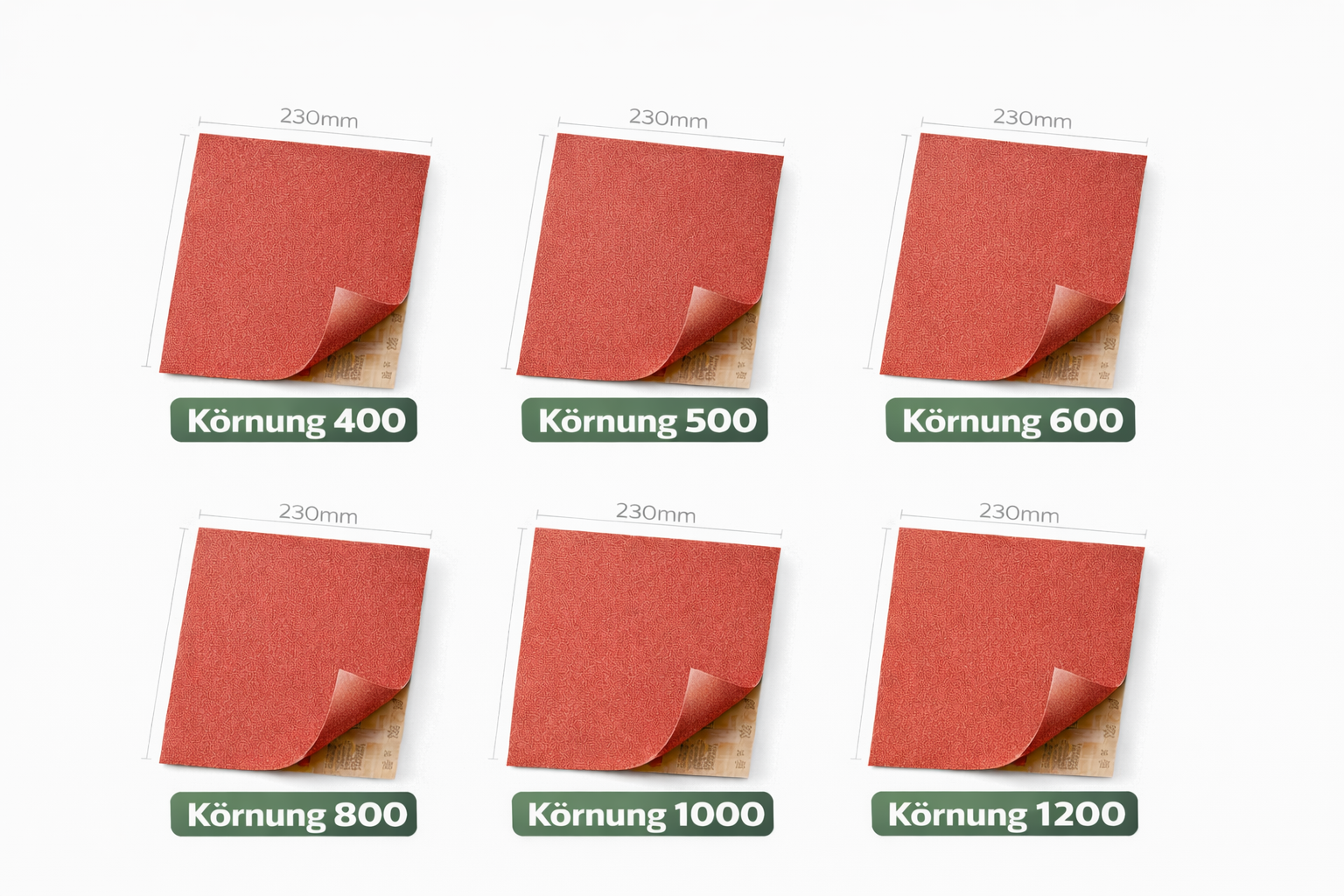 Schleifpapier Körnung 500-1500 Set